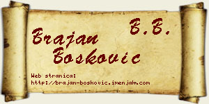 Brajan Bošković vizit kartica